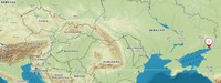 Mapa, kde Anton Čacký vstoupil do legií